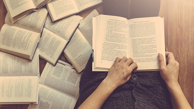 reading books