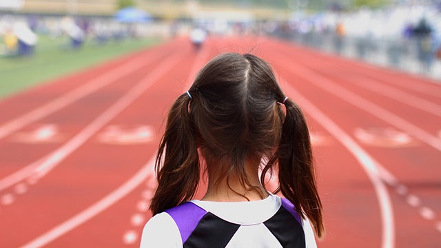 Girl at starting line