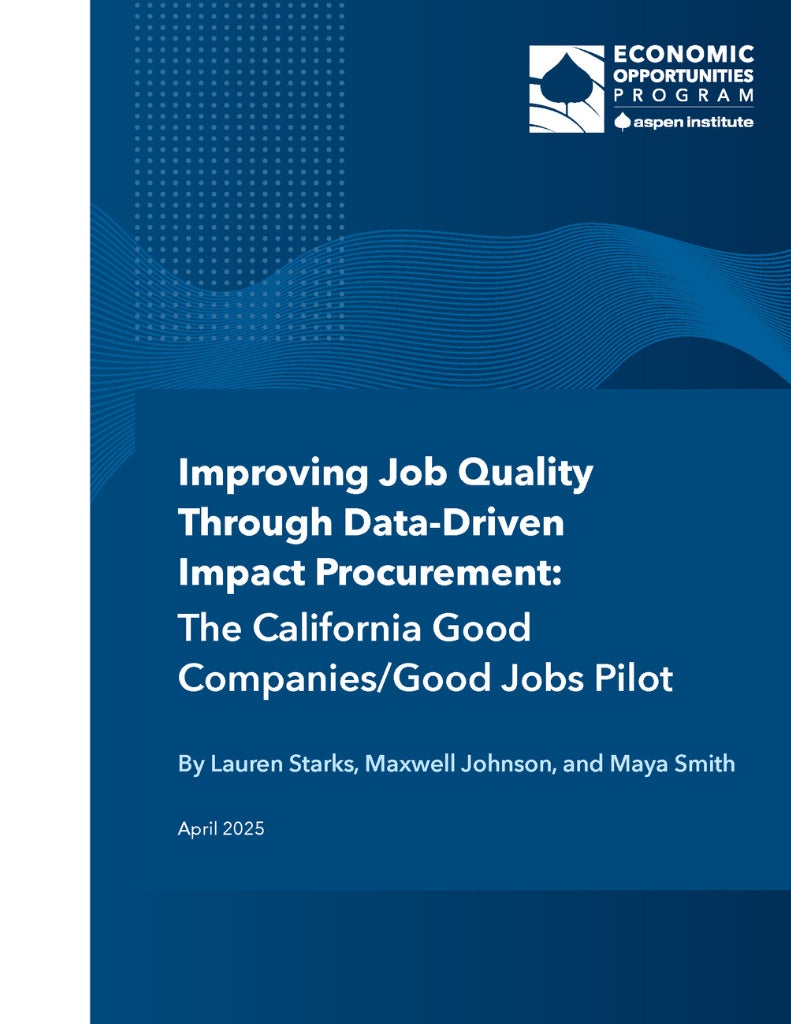 Improving Job Quality Through Data-Driven Impact Procurement