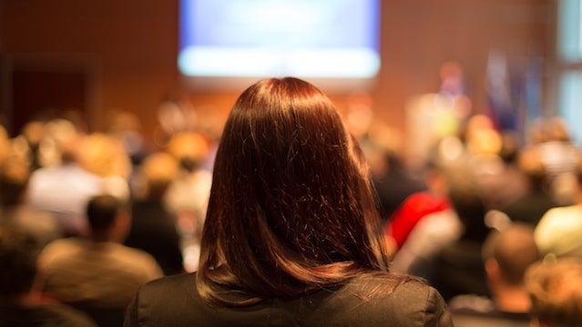 Woman in meeting
