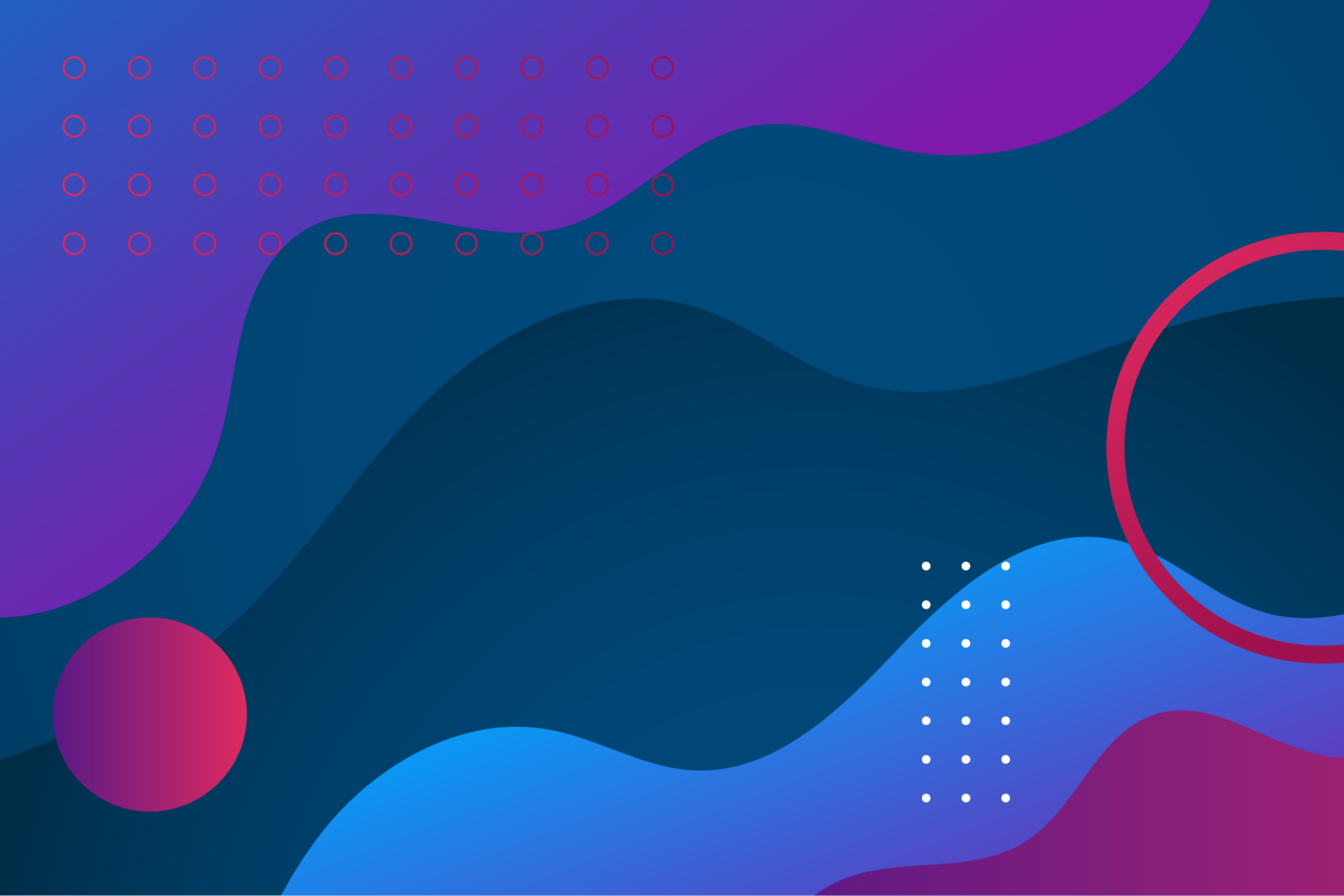 Overlapping colored waves and circles in blue, purple, and red. It represents responsible data practices in Product Equity.