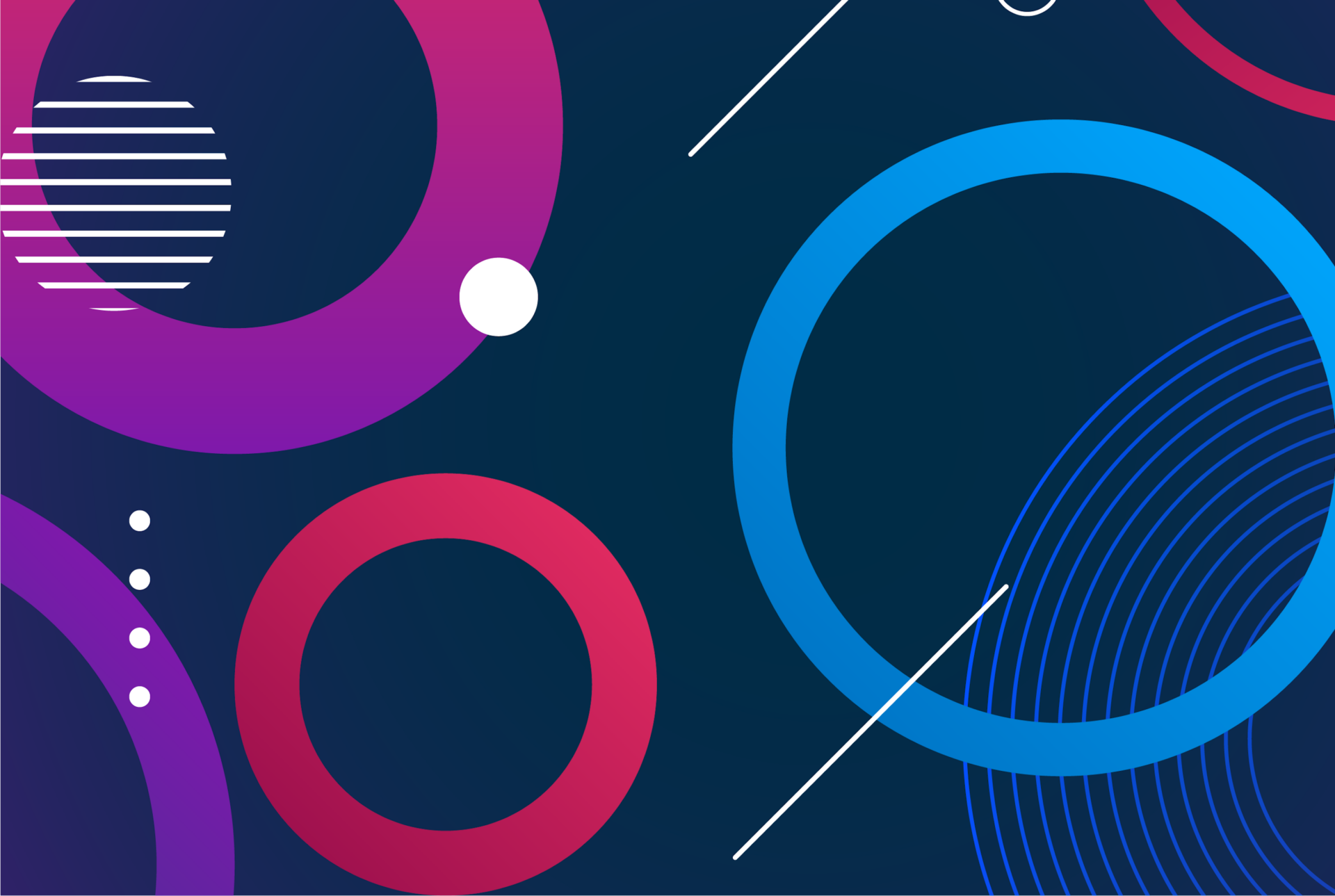 Overlapping colored circles in blue, purple, white, and red. It represents responsible data in Product Equity.