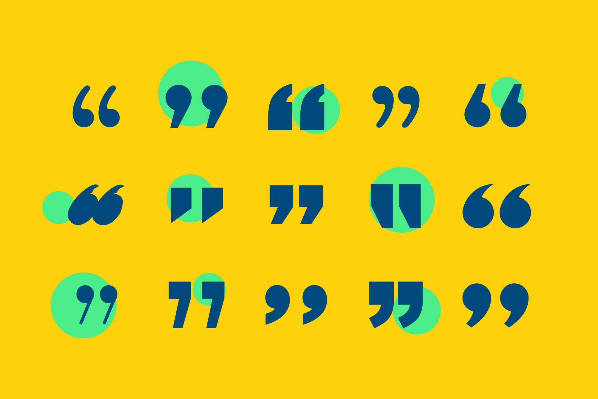 A pattern of quotation marks.